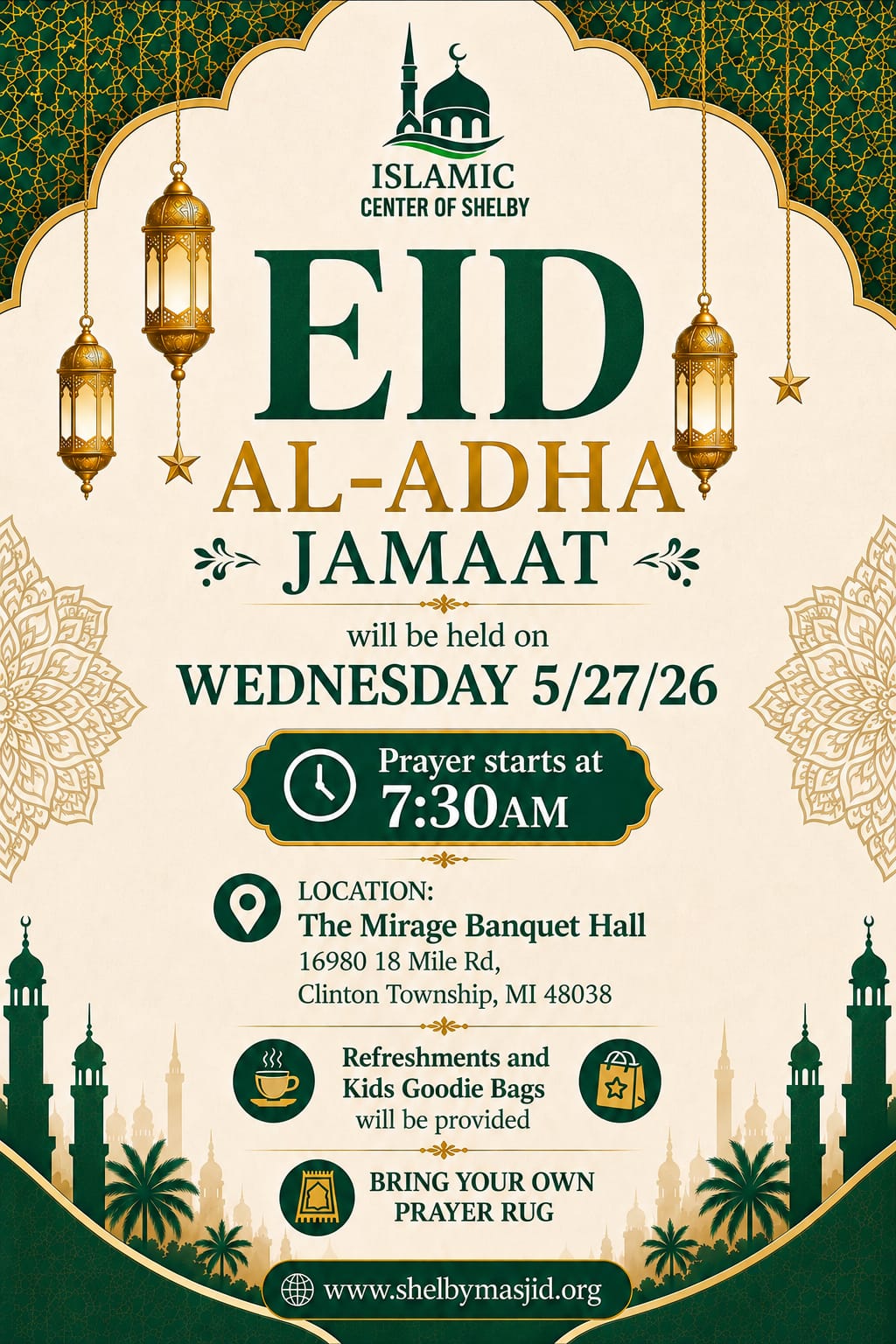 Eid-ul-Adha 2026 - Islamic Center of Shelby